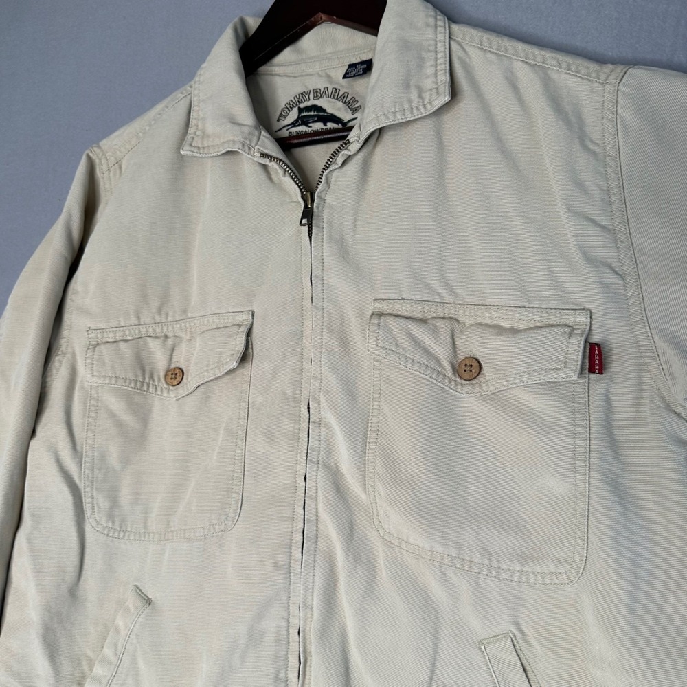 Tommy Bahama Women's Tan Corduroy Full Zip Jacket Collared Buttoned Pockets XS - Picture 12 of 16